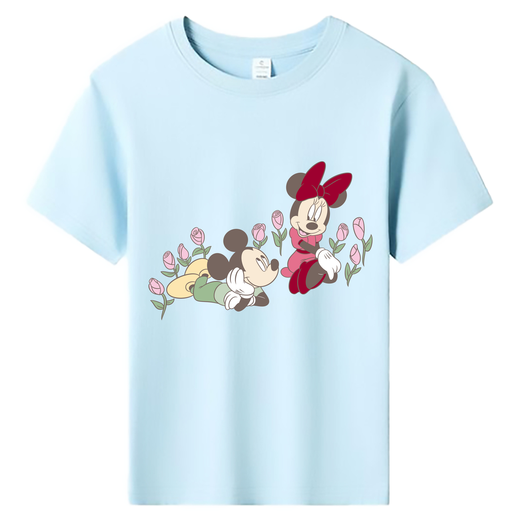 ミッキーマウス Mickey Mouse 綿100％キッズTシャツ（フロントプリント）